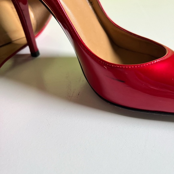 stewart weitzman, red patent leather, Vintage 90s Pointed Toe, size 8 Preowned - Picture 7 of 9